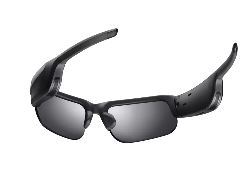 a white bulky pair of audio sunglasses you can purchase